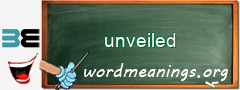 WordMeaning blackboard for unveiled